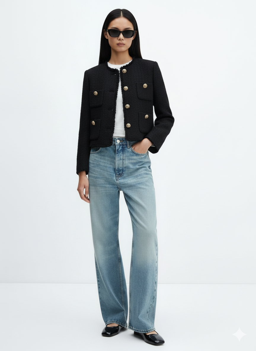 Mystique & Co™ Veste Tweed Chic