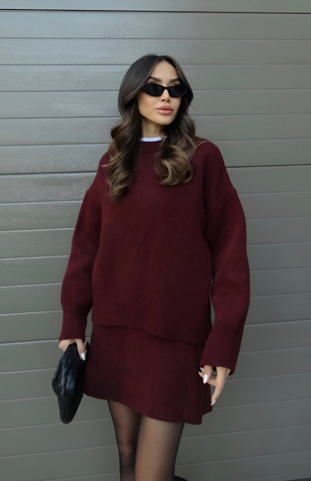 Mystique & Co™ Marie Ensemble Pull Élégant et Jupe