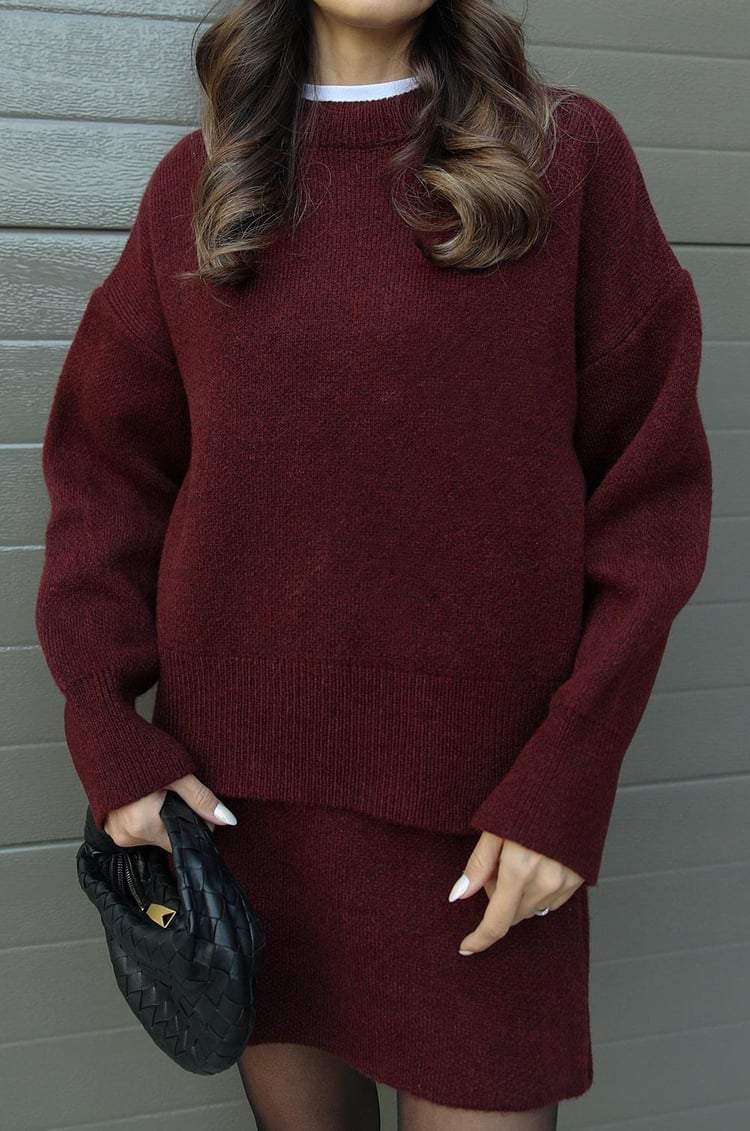 Mystique & Co™ Marie Ensemble Pull Élégant et Jupe