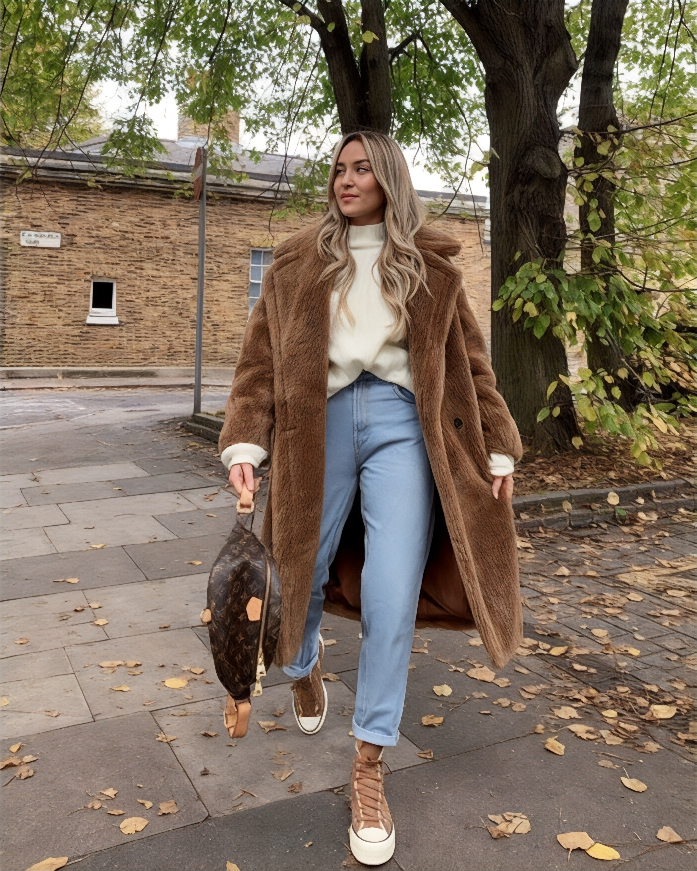 Mystique & Co™ Long manteau Teddy
