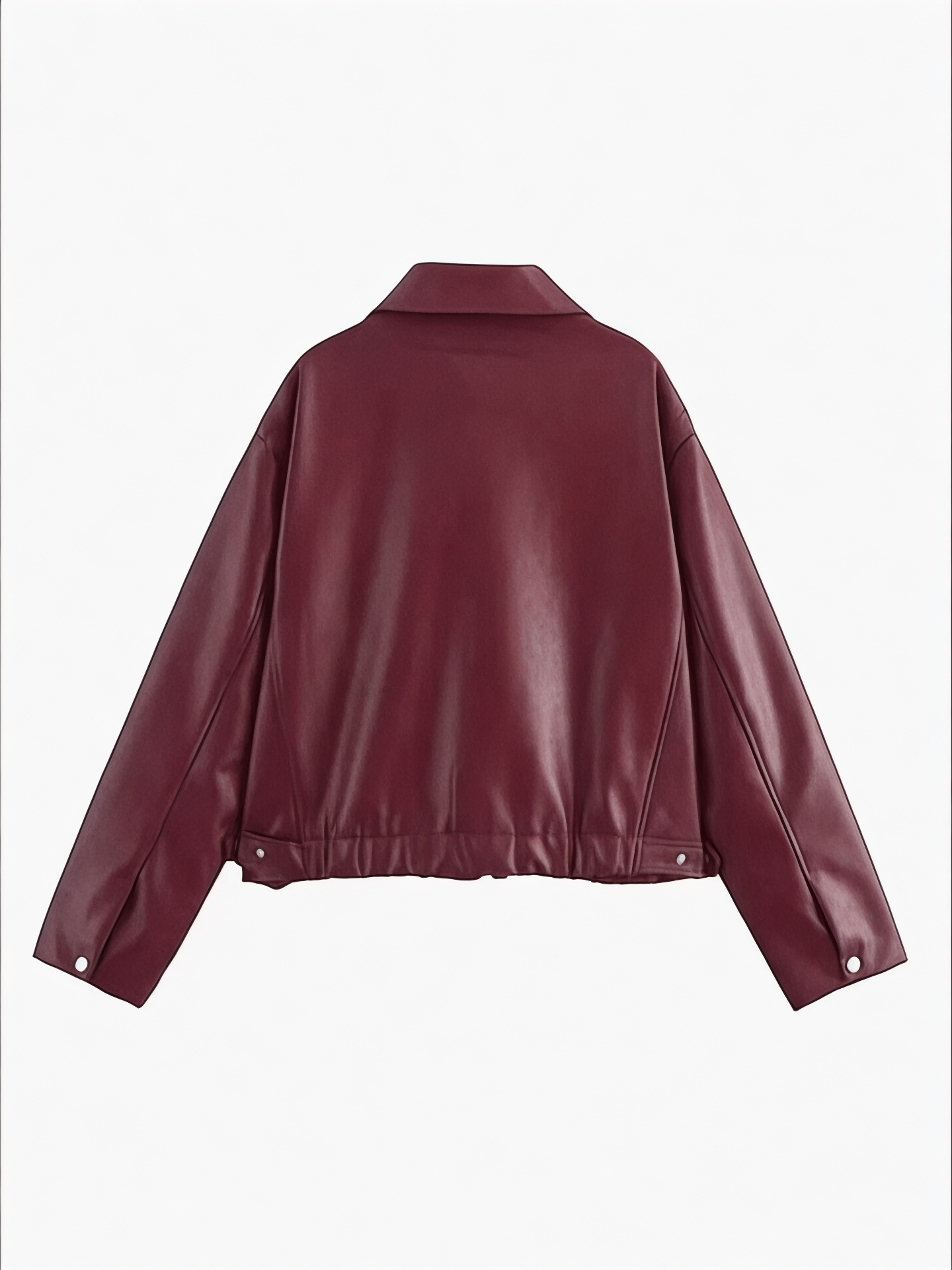 Mystique & Co™ veste en cuir bordeaux