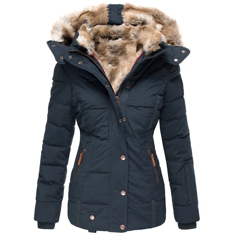 Mystique & Co™ Veste Hiver à Capuche avec Fourrure