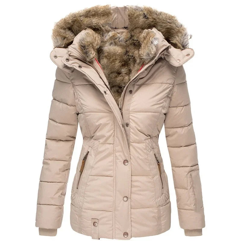 Mystique & Co™ Veste Hiver à Capuche avec Fourrure