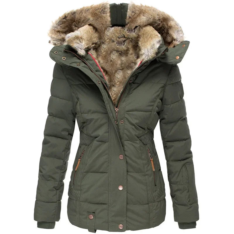 Mystique & Co™ Veste Hiver à Capuche avec Fourrure