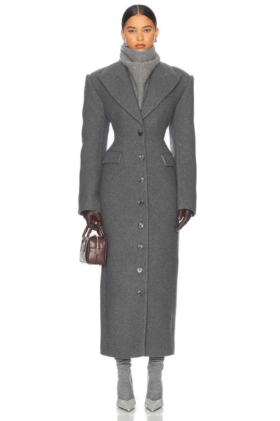 Mystique & Co™ Manteau Élégant en Laine Mélangée