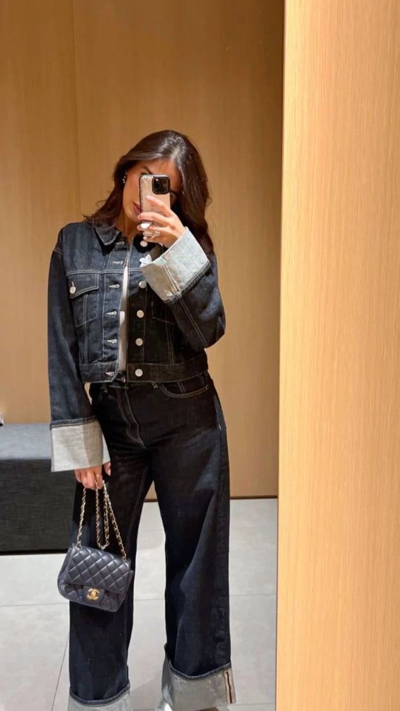 Mystique & Co™  Veste en Jean Vintage et Pantalon