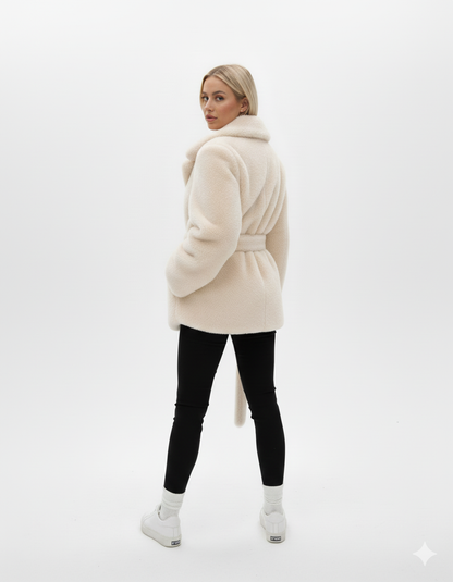 Mystique & Co™ Veste Fausse Fourrure Ceinturée
