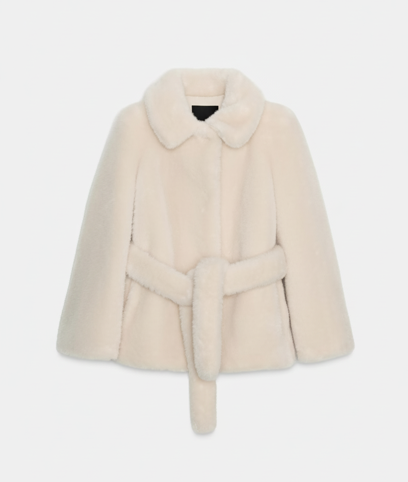 Mystique & Co™ Veste Fausse Fourrure Ceinturée