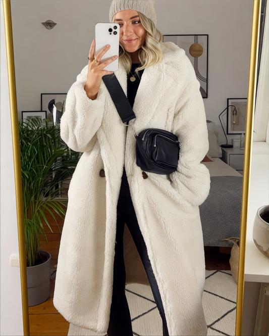 Mystique & Co™ Long manteau Teddy
