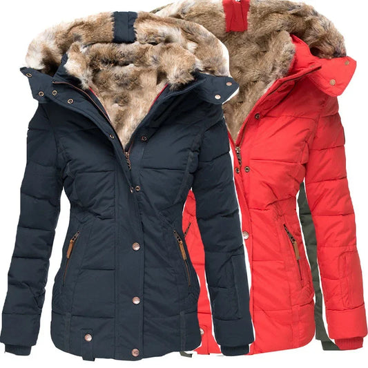 Mystique & Co™ Veste Hiver à Capuche avec Fourrure