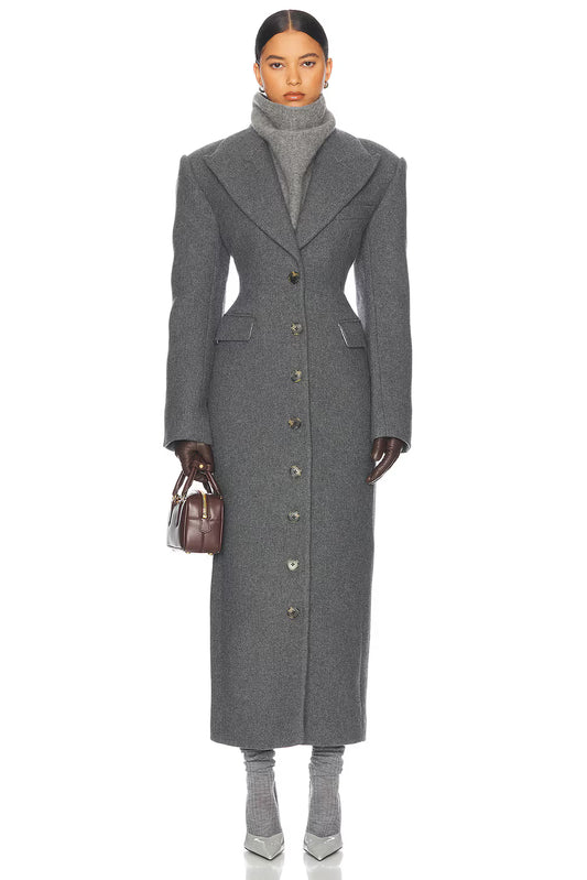 Mystique & Co™ Manteau Élégant en Laine Mélangée