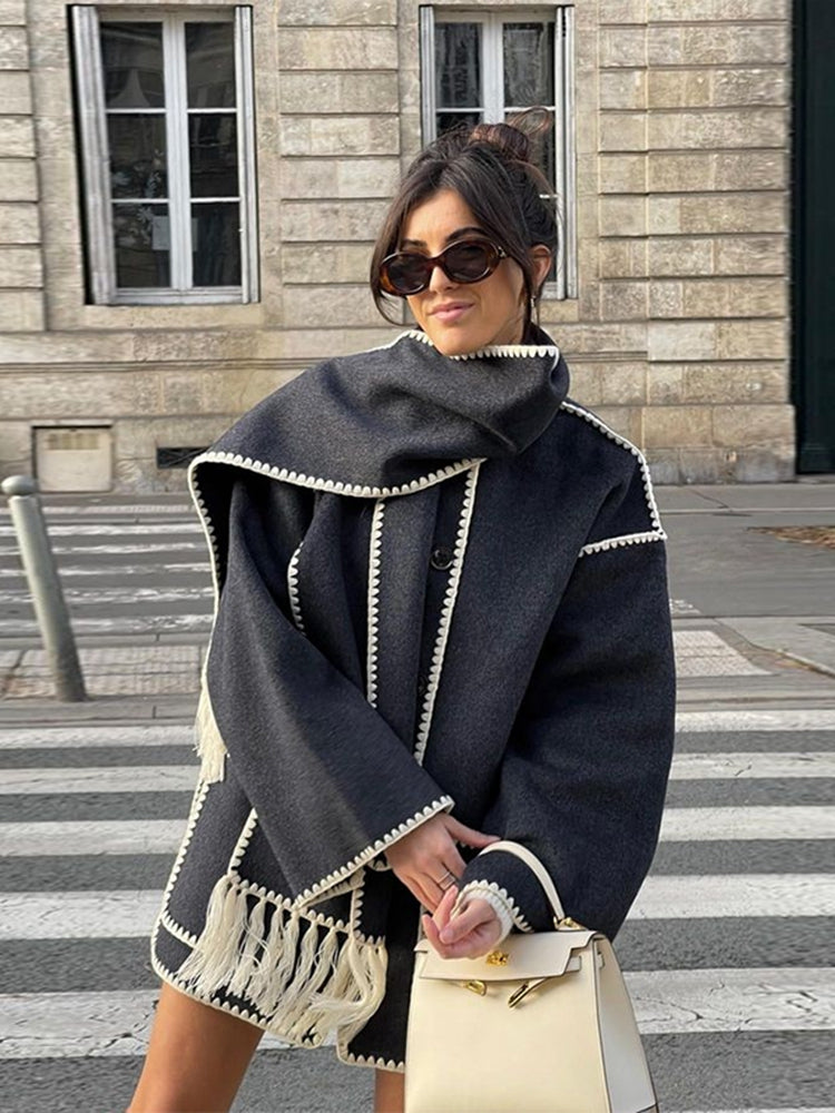 Mystique & Co™ manteau à écharpe